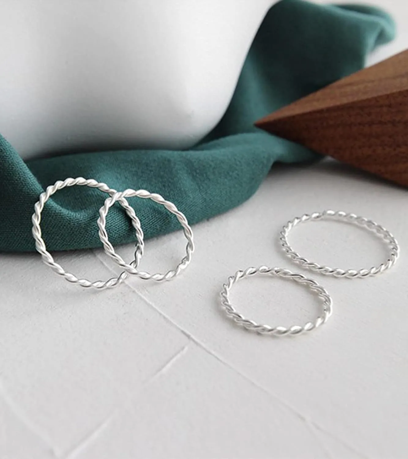 1.2mm Thin Knuckle Rings for Women 925 Sterling Silver Midi Stacking Pinky Thumb Ring Band Size 2.5-8.5