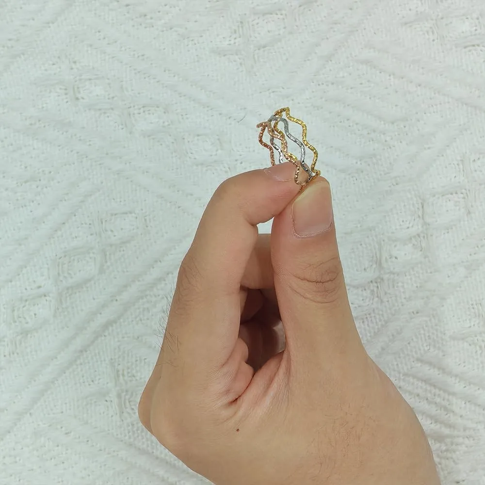 14K Gold Plated 3 Rings Set Stacking Ring for Women Non Tarnish Minimalist Stackable rings Jewelry Gifts
