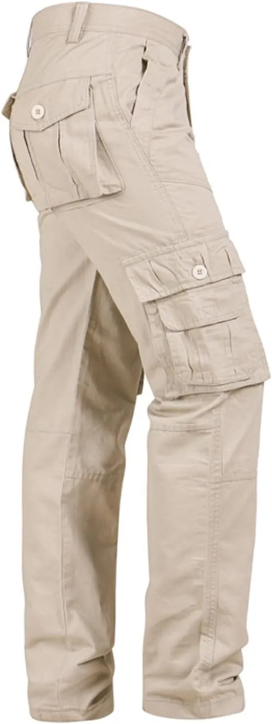 2023 Mens Cargo Pants Loose Fit with Multi Pockets Wild Hiking Pants Lightweight Trousers Stylish Outdoor Sweatpants Joggers