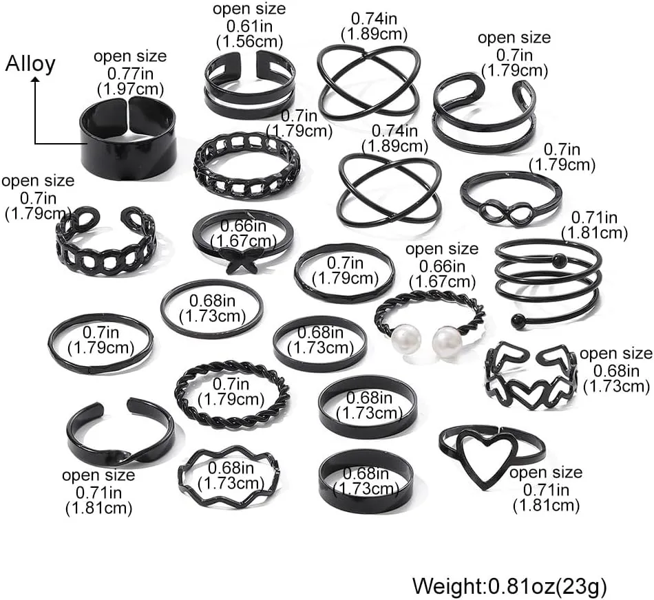 32-44 PCS Knuckle Stacking Rings for Women,Vintage Stackable Boho Snake Finger Rings Set Midi Hollow Rings Pack Y2k Moon Star Butterfly Pearl Wave Top Finger Rings Jewelry