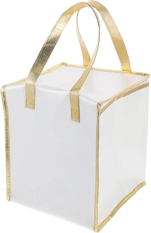 ABOOFAN 1pc Insulation for Storage Insulated Catering Portable Insulated Lunch Insulated Cool Thermal Shopping Cake Insulated Food Picnic Aluminum White