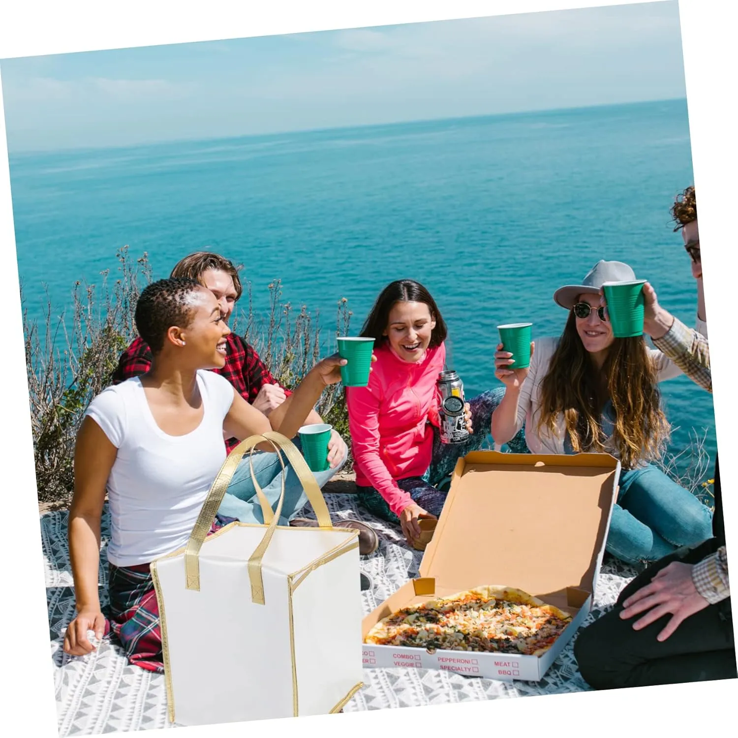 ABOOFAN 1pc Insulation for Storage Insulated Catering Portable Insulated Lunch Insulated Cool Thermal Shopping Cake Insulated Food Picnic Aluminum White