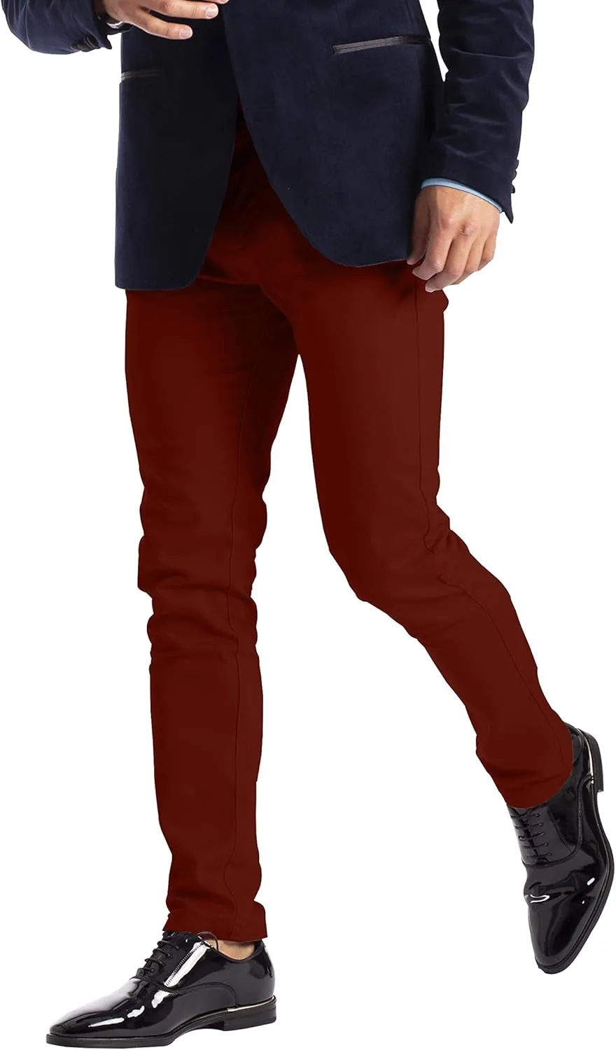 Alamo Slim-Fit Chinos Pants Men - Classic Breathable Flat-Front Chino Pants for Men