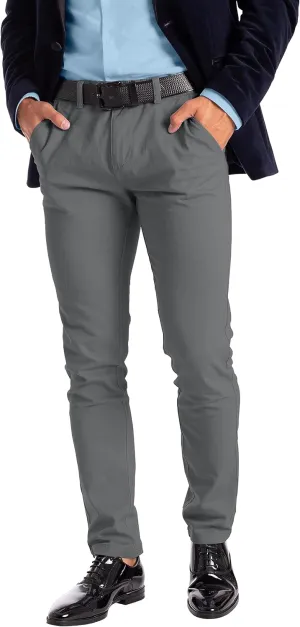 Alamo Slim-Fit Chinos Pants Men - Classic Breathable Flat-Front Chino Pants for Men