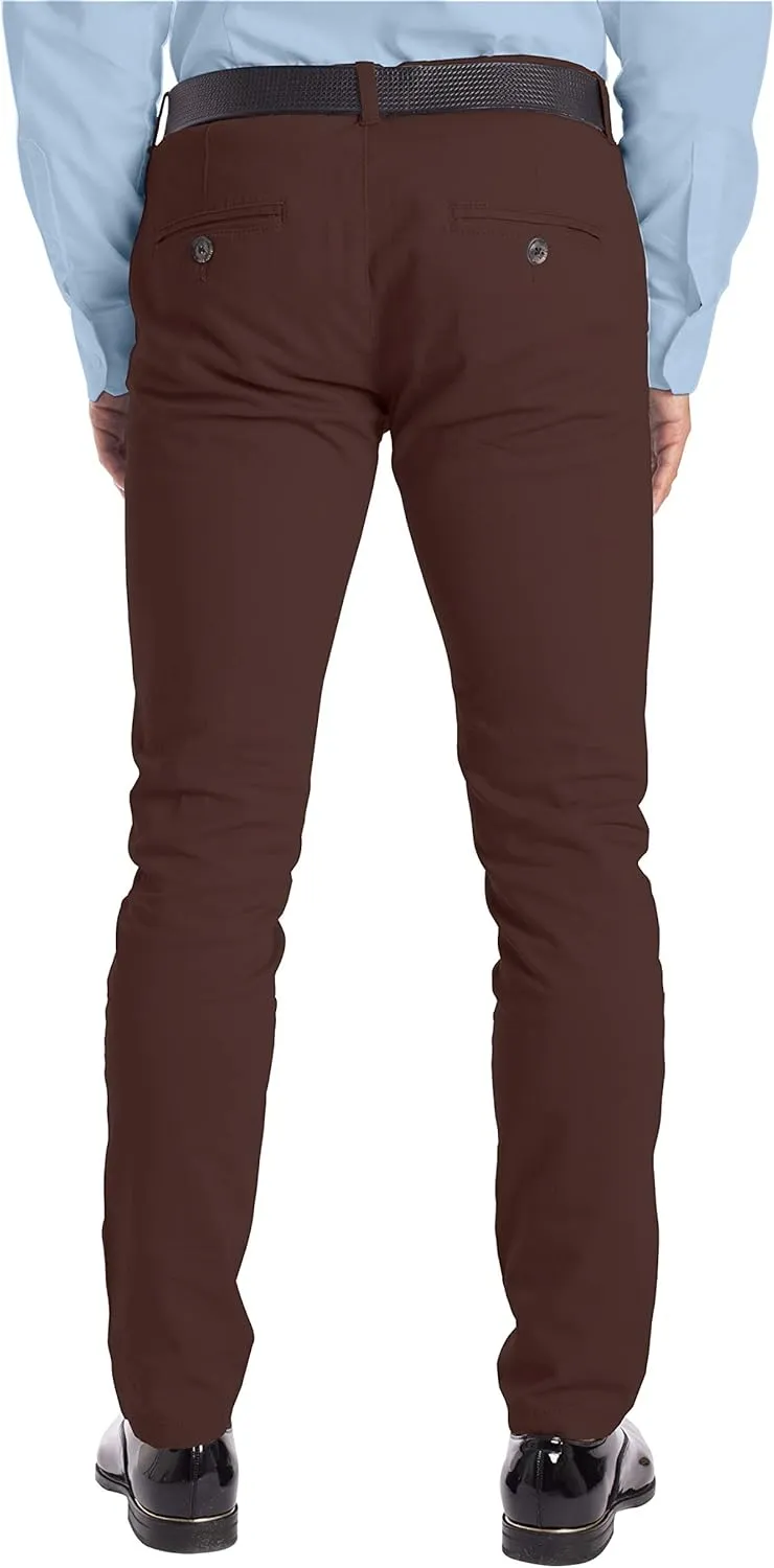 Alamo Slim-Fit Chinos Pants Men - Classic Breathable Flat-Front Chino Pants for Men