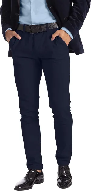 Alamo Slim-Fit Chinos Pants Men - Classic Breathable Flat-Front Chino Pants for Men