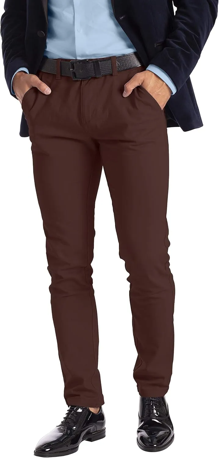 Alamo Slim-Fit Chinos Pants Men - Classic Breathable Flat-Front Chino Pants for Men