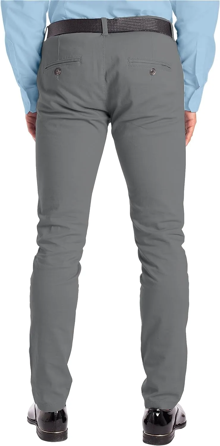 Alamo Slim-Fit Chinos Pants Men - Classic Breathable Flat-Front Chino Pants for Men