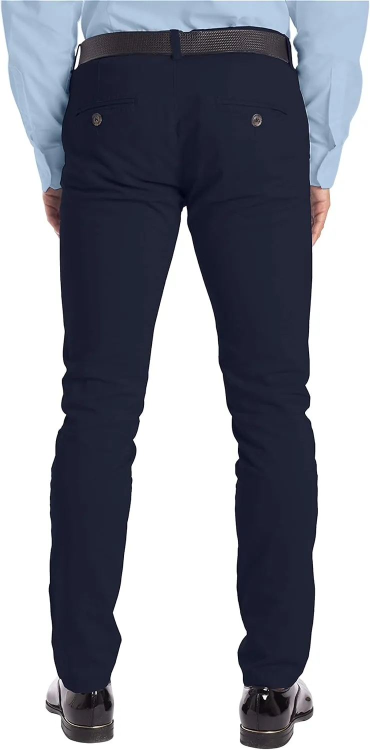Alamo Slim-Fit Chinos Pants Men - Classic Breathable Flat-Front Chino Pants for Men
