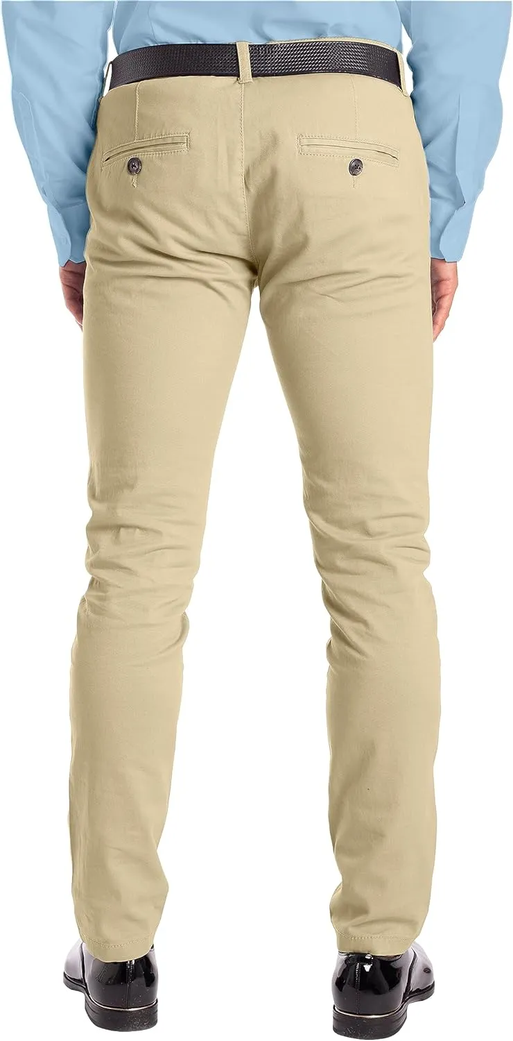 Alamo Slim-Fit Chinos Pants Men - Classic Breathable Flat-Front Chino Pants for Men