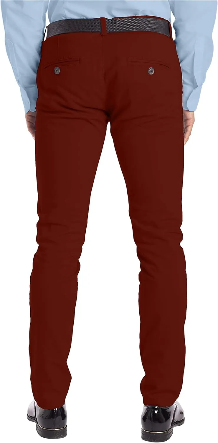Alamo Slim-Fit Chinos Pants Men - Classic Breathable Flat-Front Chino Pants for Men