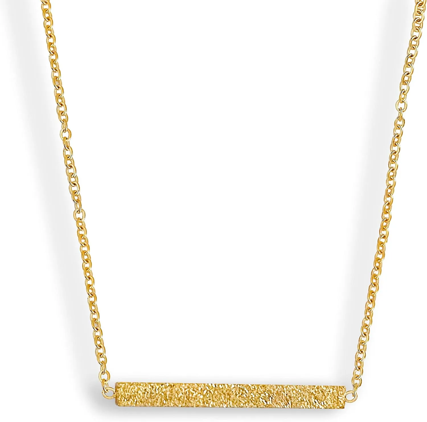 Altitude Boutique Minimalist Bar Necklace Thin Druzy Inspired Necklace Simple Horizontal Bar Necklace for Women