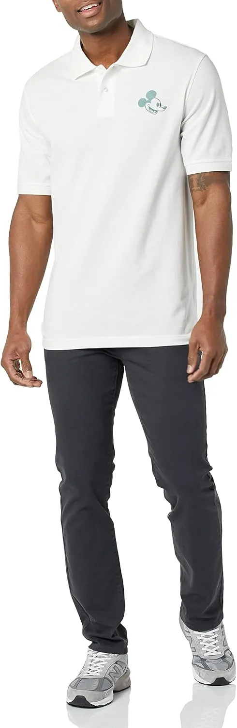Amazon Essentials Disney | Marvel | Star Wars Men's Regular-Fit Cotton Pique Polo Shirt, Pack of 2