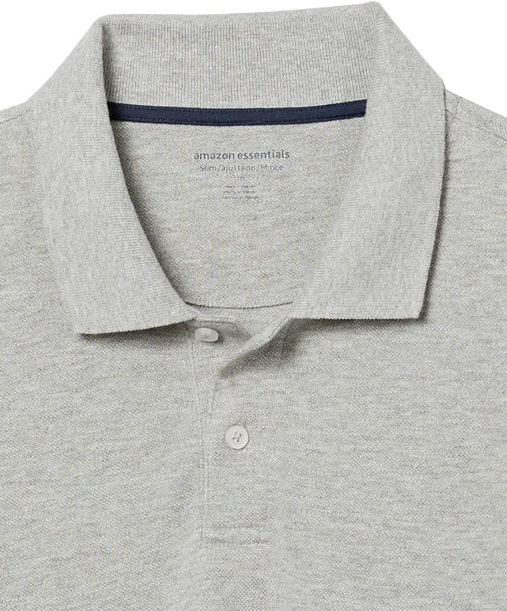 Amazon Essentials Long-Sleeve Polo Shirt for Men, Slim Fit Pique