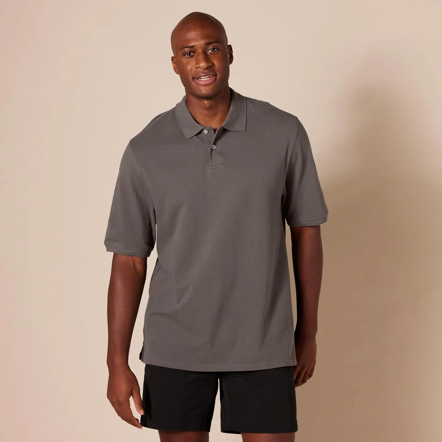 Amazon Essentials Men's Regular-Fit Cotton Pique Polo Shirt (Available in Big & Tall)