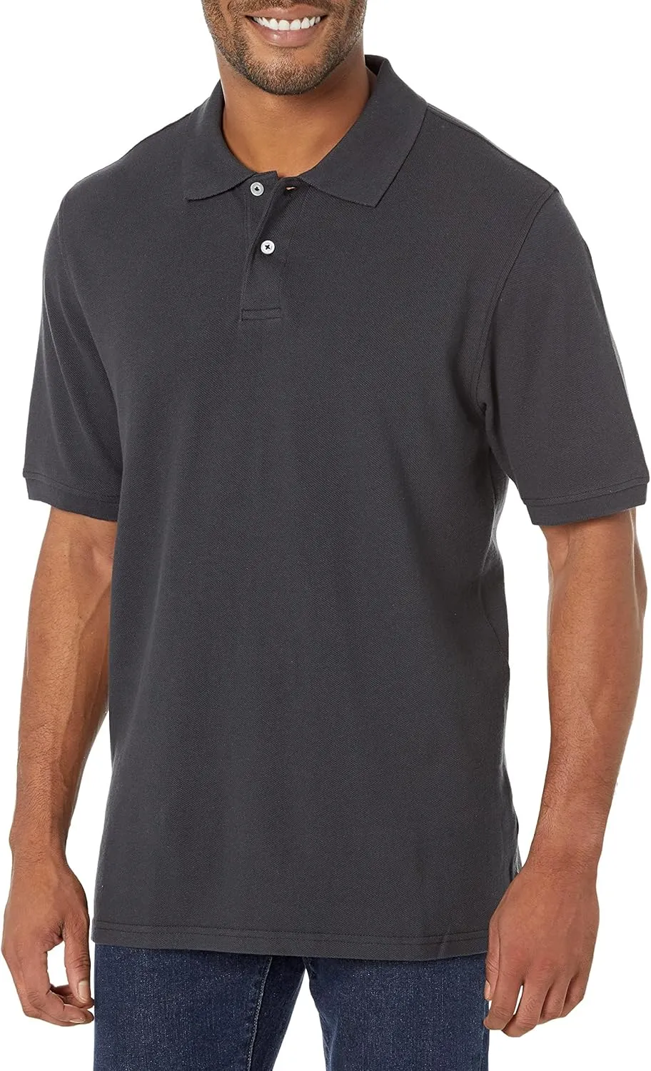 Amazon Essentials Men's Regular-Fit Cotton Pique Polo Shirt (Available in Big & Tall)
