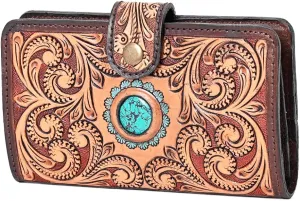 American Darling Clutch Hand Tooled Genuine Leather Western Women Bag Handbag Purse | Leather Clutch Bag | Clutch Purses for Women | Cute Clutch Bag | Clutch Purse