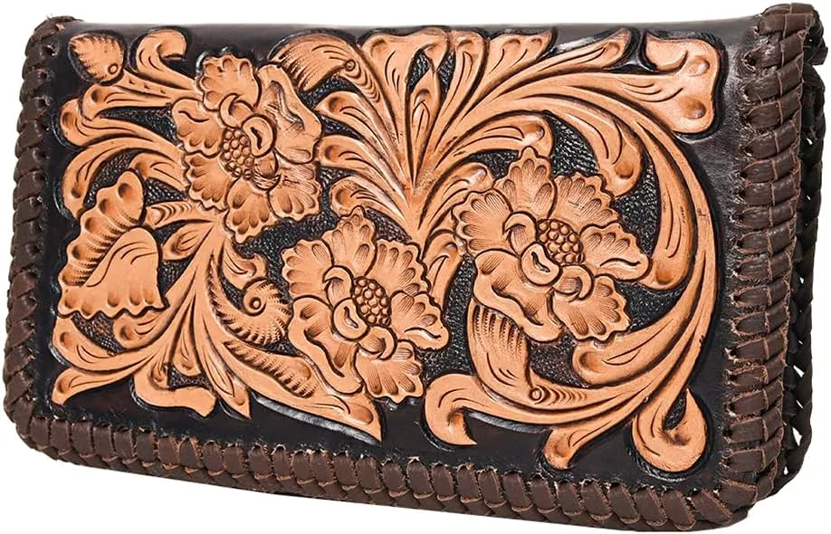American Darling Clutch Hand Tooled Genuine Leather Western Women Bag Handbag Purse | Leather Clutch Bag | Clutch Purses for Women | Cute Clutch Bag | Clutch Purse