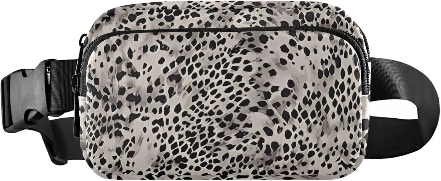 Animal Leopard Skin Women Fanny Pack Large Hip Belt Bag Waterproof Neon Waist Pouch for Women