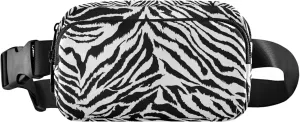 Animal Skin Zebra Fanny Packs Women Waterproof Belt Bag Hip Pack Colorful Travel Waist Bag
