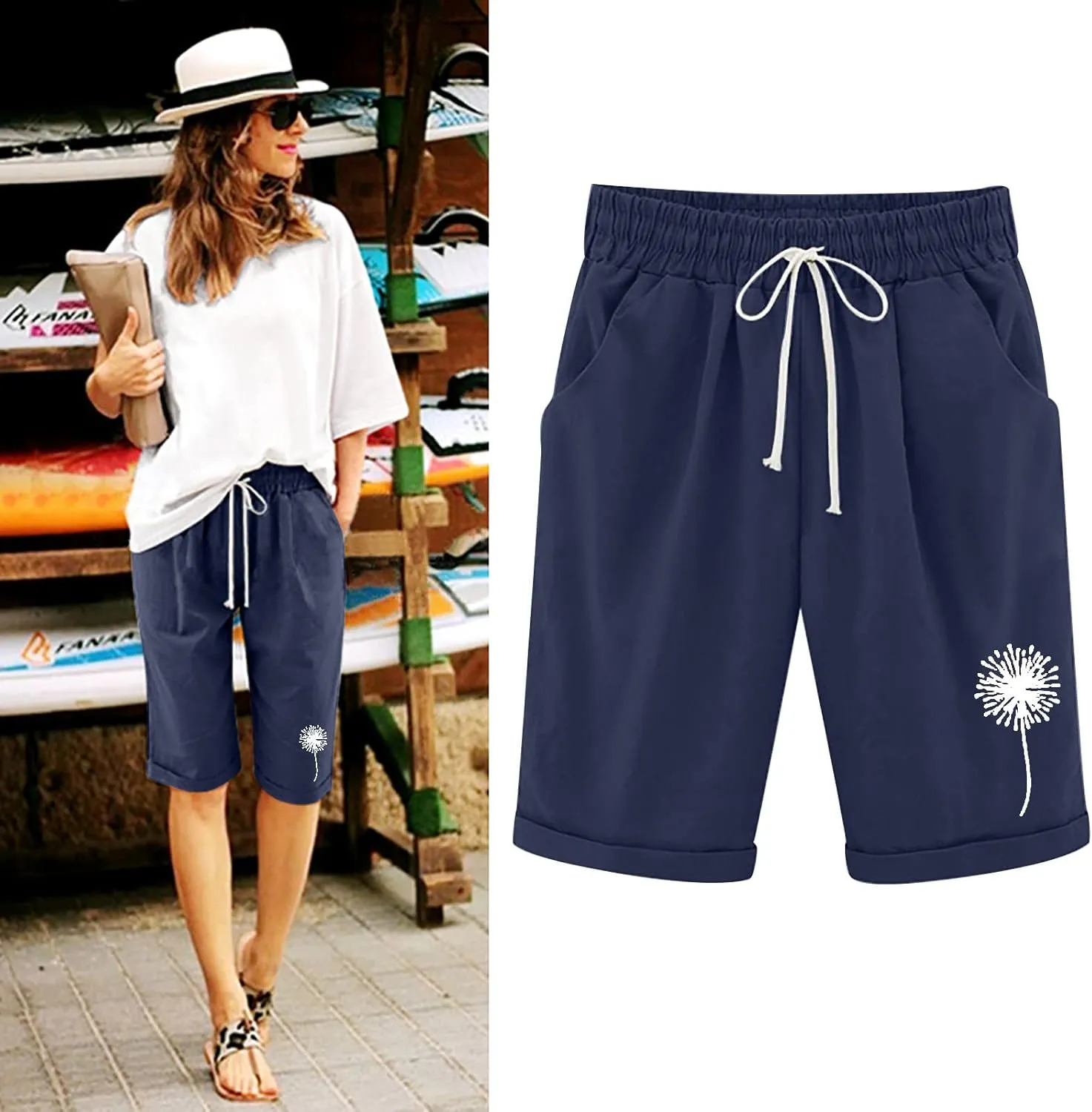 Athletic Shorts for Women Pants Shorts Lacing Beach Workout with Pocket Five Point Lighweight Athletic Shorts for