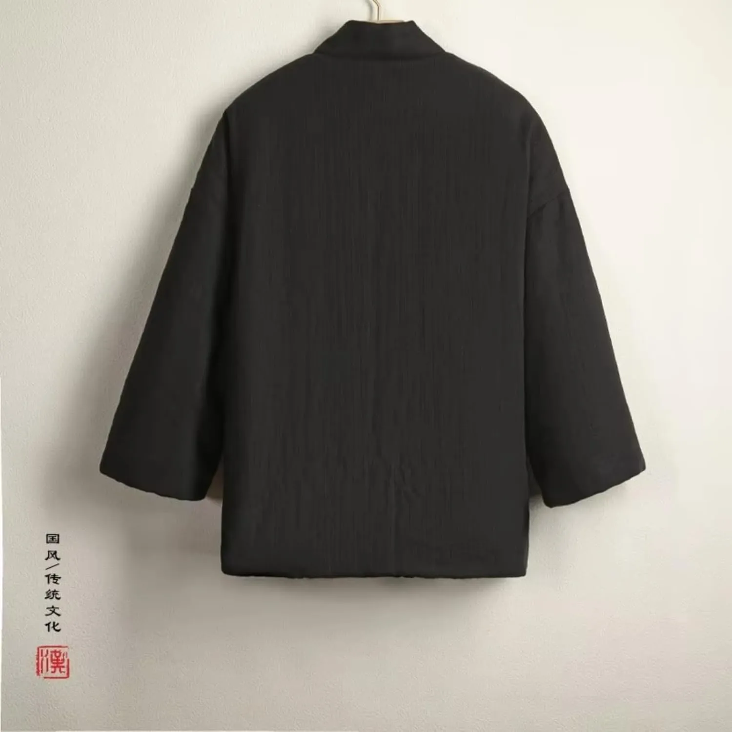 Autumn Winter Chinese Traditional Cotton Padded Jackets Men Vintage Jacket Ethnic Style Loose Thick Parkas Coat