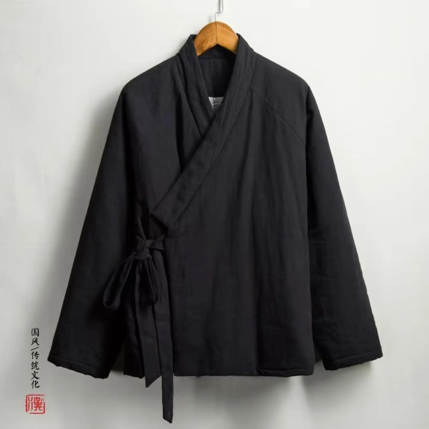 Autumn Winter Chinese Traditional Cotton Padded Jackets Men Vintage Jacket Ethnic Style Loose Thick Parkas Coat