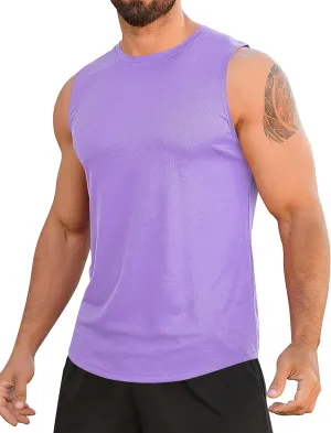 Babioboa Men's Tank Tops Gym Mesh Quick Dry Muscle Shirts Bodybuilding Sleeveless T-Shirt Workout Sports Fitness Tee