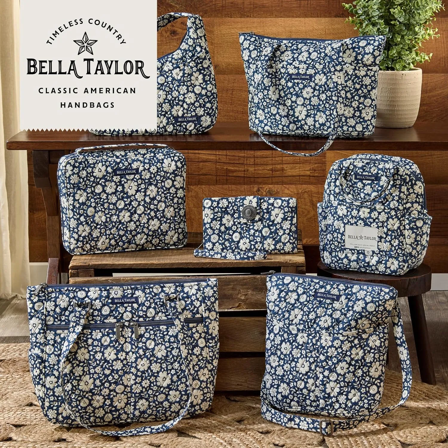Bella Taylor Essentials Crossbody Purse with Built In Wallet
