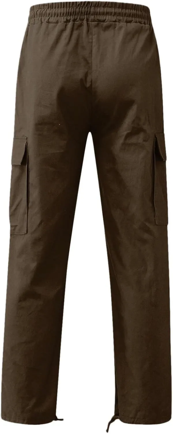 Big and Tall Cargo Pants for Men Sweatpants for Men Hiking Pants with 6 Pocket Lightweight Casual Sports Baggy Jogger