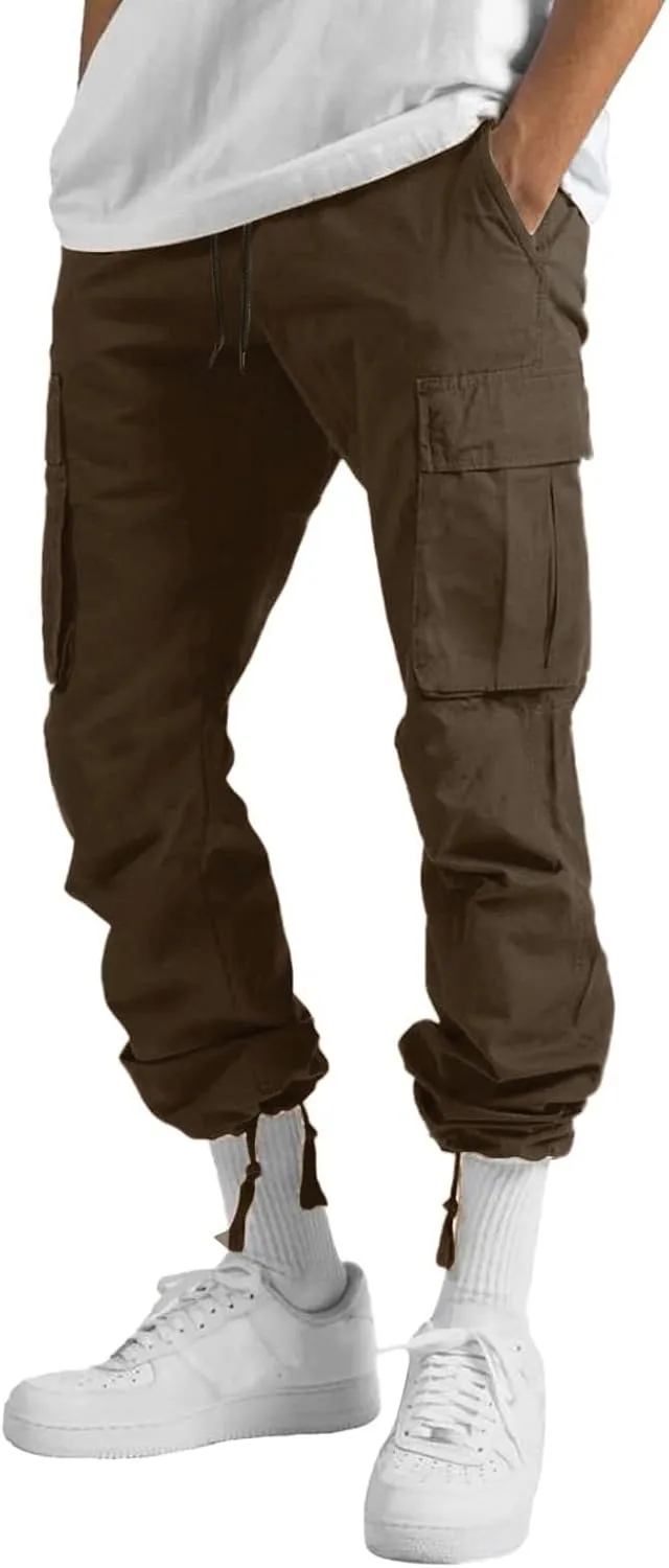 Big and Tall Cargo Pants for Men Sweatpants for Men Hiking Pants with 6 Pocket Lightweight Casual Sports Baggy Jogger