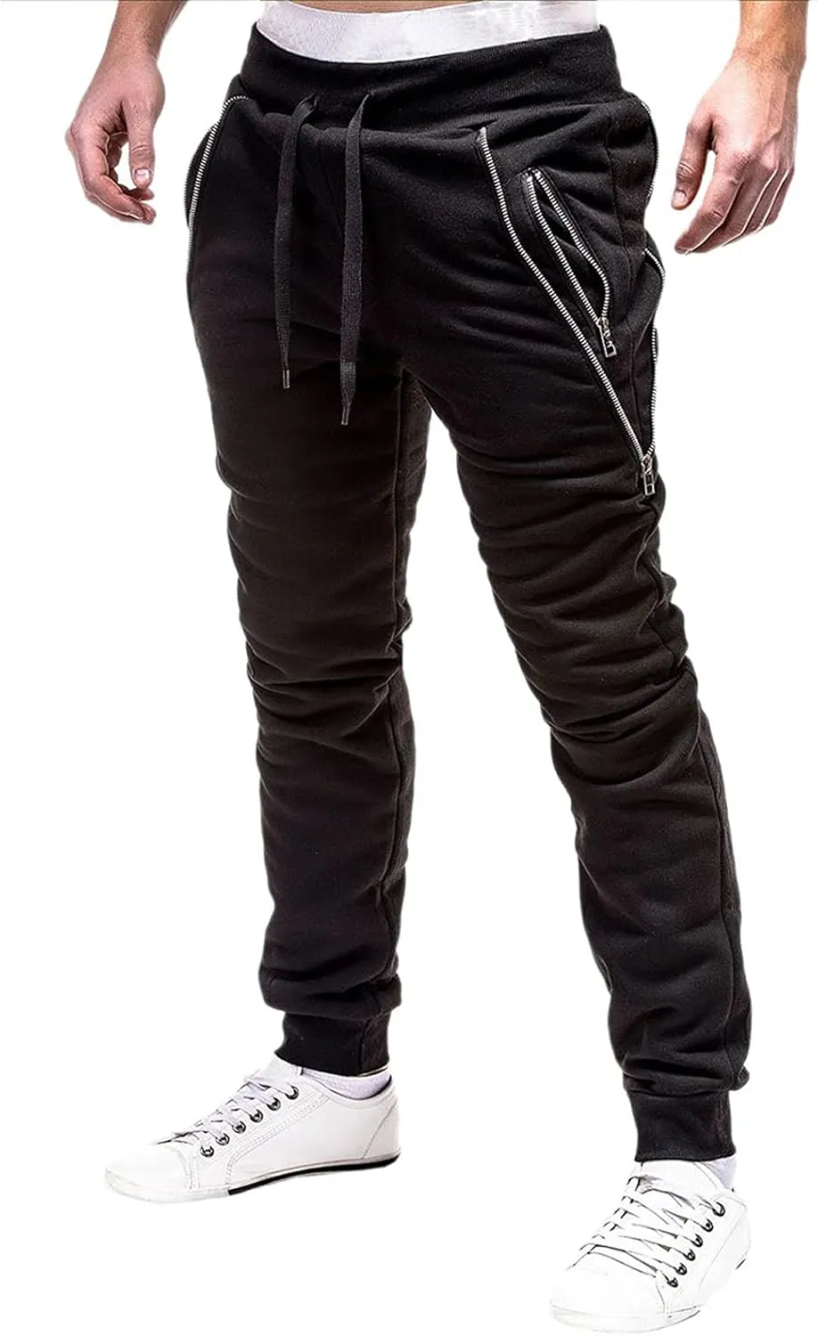 Big and Tall Sweatpants for Men Cotton Pants Open Bottom Straight Leg Sweat Pants Pockets Men's Tech Fleece Active