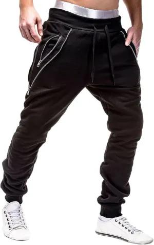 Big and Tall Sweatpants for Men Cotton Pants Open Bottom Straight Leg Sweat Pants Pockets Men's Tech Fleece Active