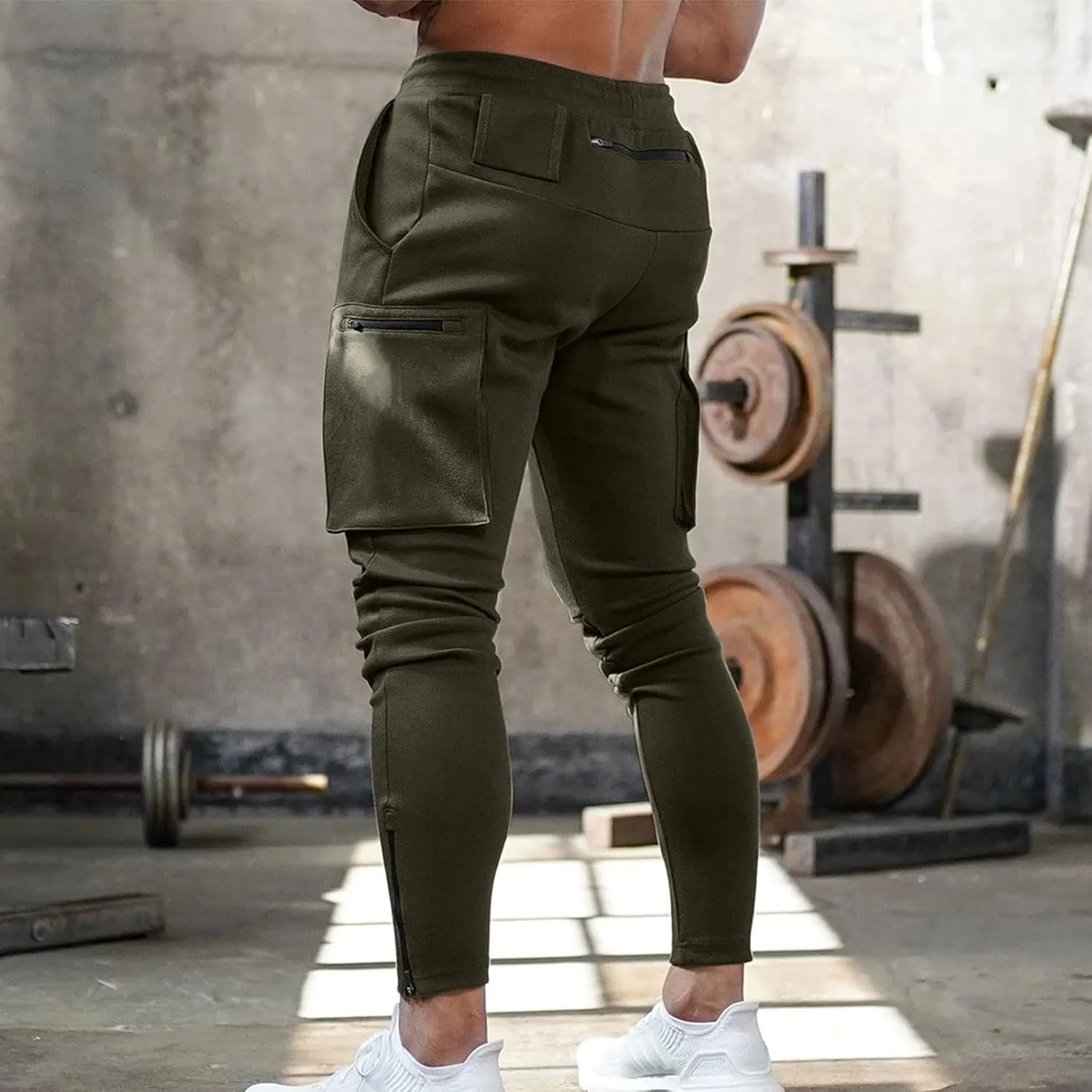 Big and Tall Sweatpants for Men Sports Trousers Drawstring Rope Loose Elastic Joggers Solid Casual Outdoor Long Pants