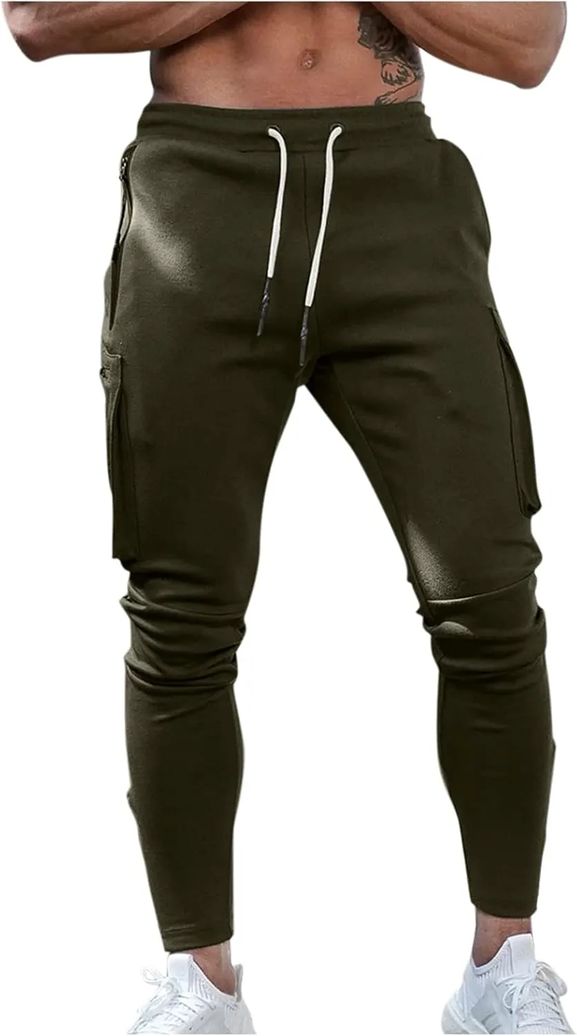 Big and Tall Sweatpants for Men Sports Trousers Drawstring Rope Loose Elastic Joggers Solid Casual Outdoor Long Pants