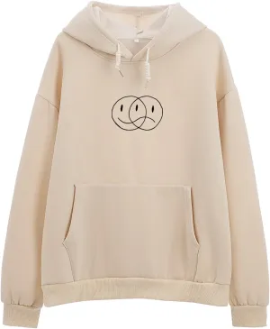 Bobeutou Halloween Pumpkin Graphic Oversized Hoodies for Women Spooky Vintage Fleece Y2k Aesthetic Sweatshirt Teen Girls