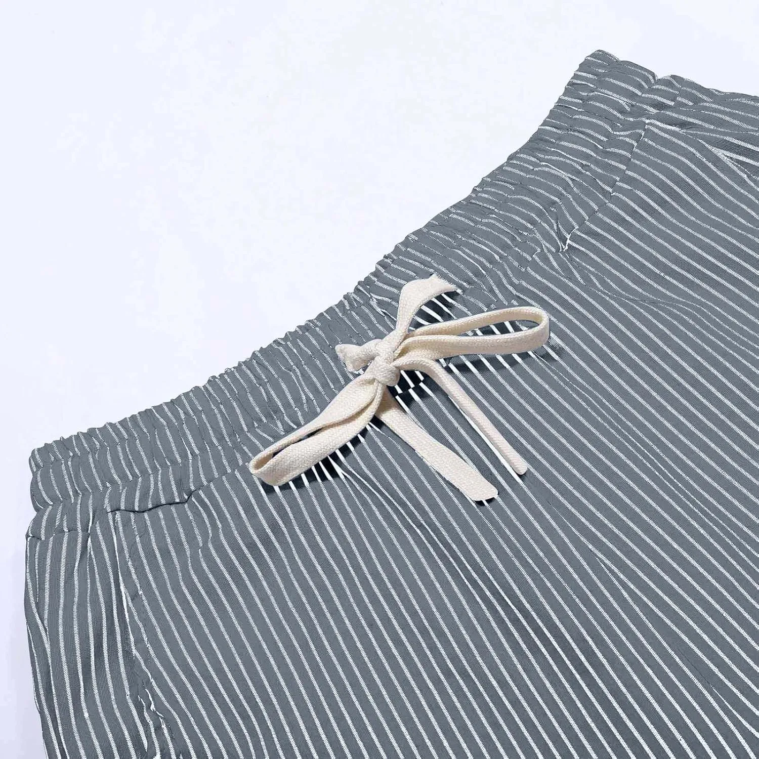 Capri Pants for Women Cotton and Linen Drawstring Workout Sweatpants Comfy Summer Lounge Elastic Waist Yoga Pants