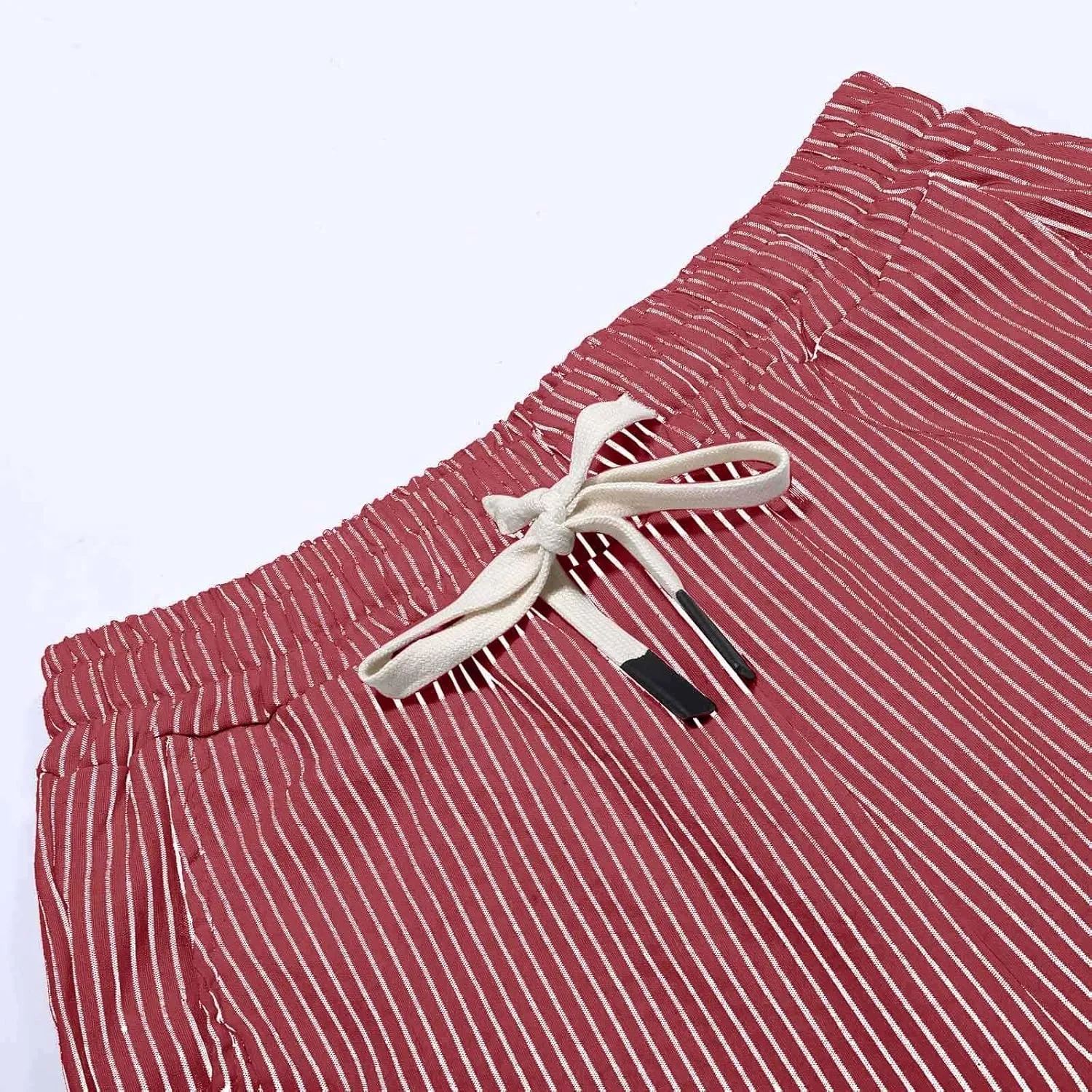 Capri Pants for Women Cotton and Linen Drawstring Workout Sweatpants Comfy Summer Lounge Elastic Waist Yoga Pants
