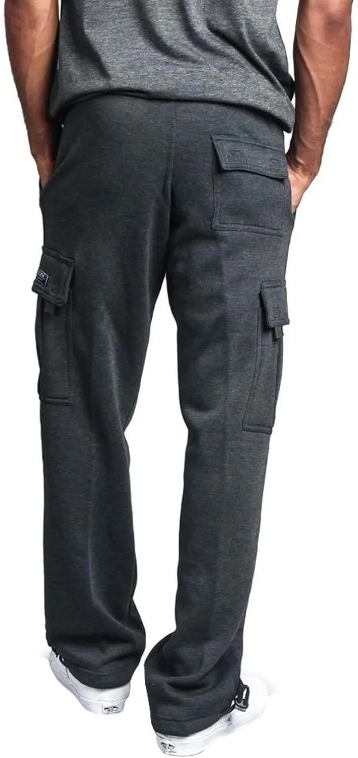 Cargo Pants For Men Mens Casual Heavyweight Cargo Fleece Sweatpants Stretch Elastic Sports Jogger Trousers Pants