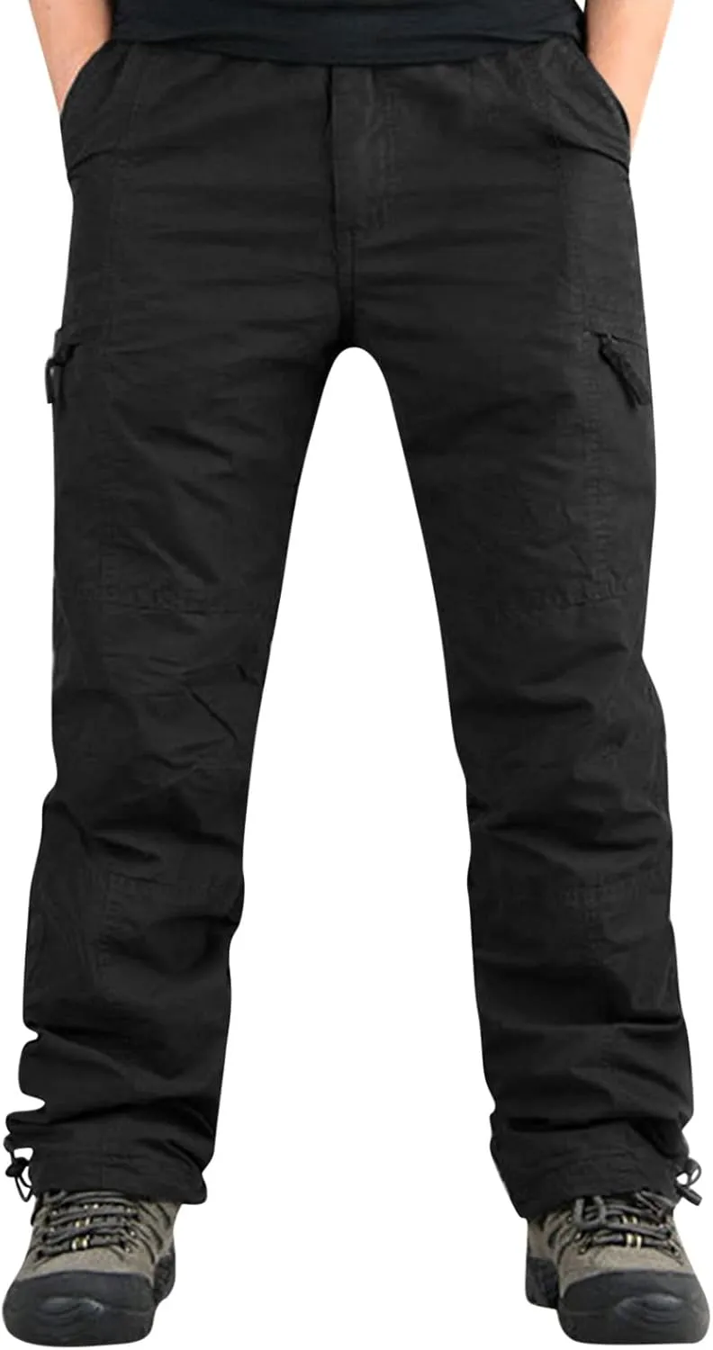 Cargo Sweatpants for Men Big and Tall Casual Jogging Trousers Lightweight Hiking Work Pants Outdoor Pant Winter Pants