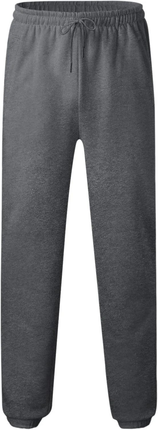 Cargo Trousers for Men Bottom Cargo Pants Elastic Waist Drawstring Baggy Joggers Mens Heavyweight Fleece Sweatpants