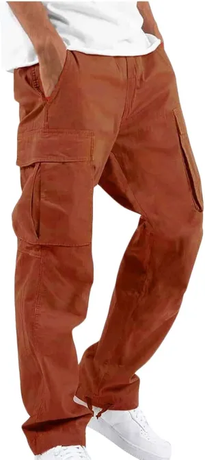 Cargo Trousers for Men Multi-Pocket Pants Tooling Men's Pants Golf Pants Men Stretch Men's Heavyweight Cargo Fleece