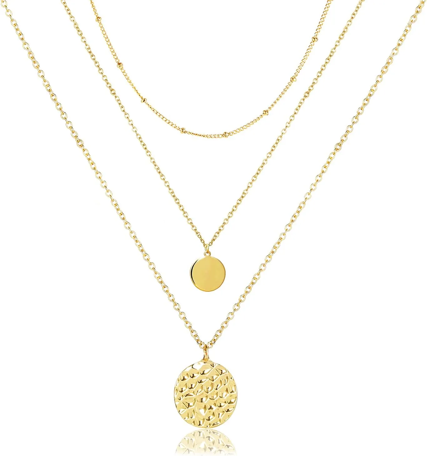 Charm Necklace for Women Summer Beachy Seashell Necklaces Dainty Gold Paperclip Chain Necklace Trendy Heart Star Bow Shell Charm Necklaces Beach Jewelry for Women Summer Vacation