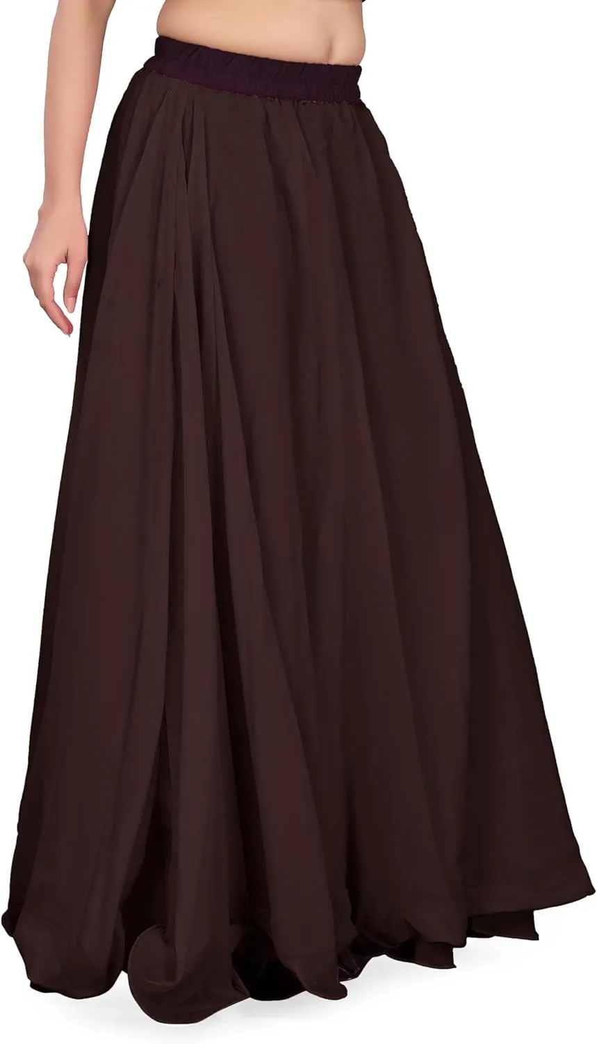 Chiffon Full Circle Belly Dance Skirt Wedding wear Maxi Chiffon Skirt for Women and Girls C12
