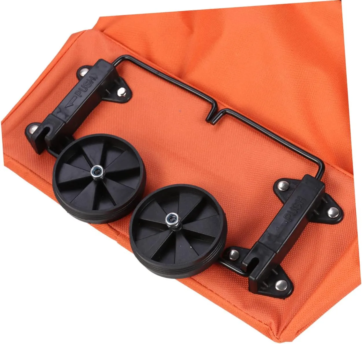 Ciieeo Bag Folding Shopping Cart Portable Shopping Cart Trolley Car Portable Car Folded Bag Vegetables Organizer Orange