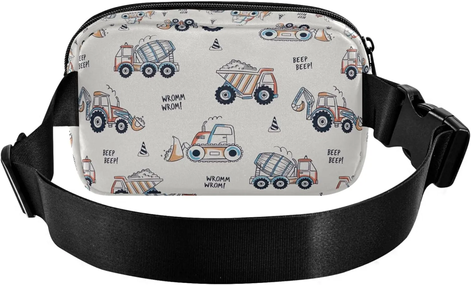 Construction Vehicle Excavator Women Fanny Packs Funky Belt Bag Hip Pouch Waterproof Crossbody Waist Pack