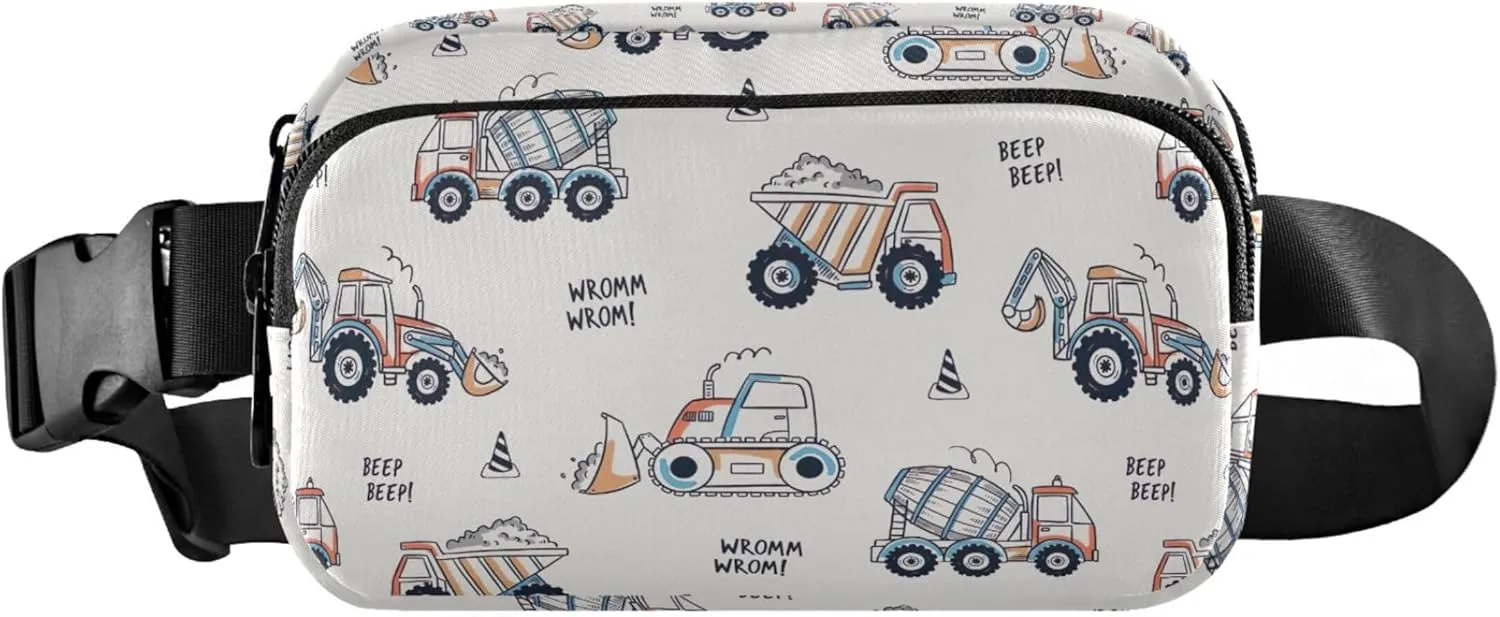 Construction Vehicle Excavator Women Fanny Packs Funky Belt Bag Hip Pouch Waterproof Crossbody Waist Pack