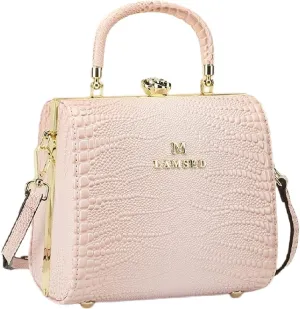 Crocodile Pattern Leather Women's Bag Top Handle Satchel Handbags Evening Bag Purses Small Hard Box Shoulder Messenger Bags