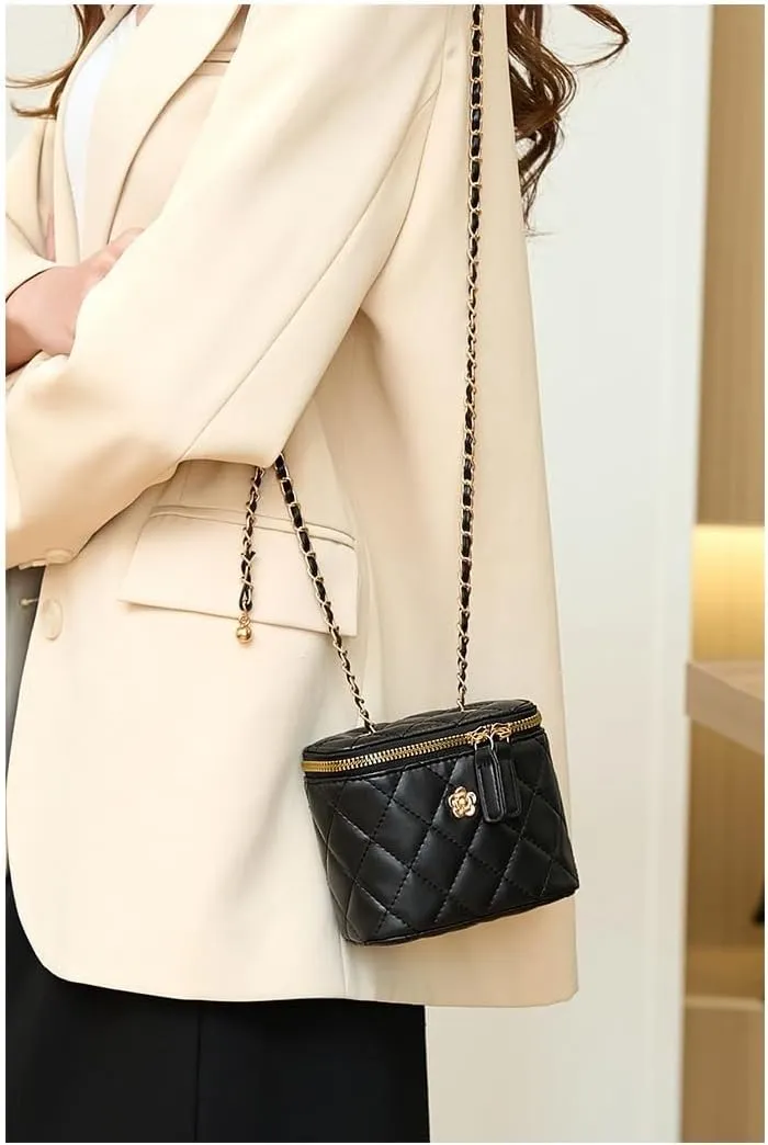 cross-body bag Bucket Lattice Chain Shoulder Crossbody Bag