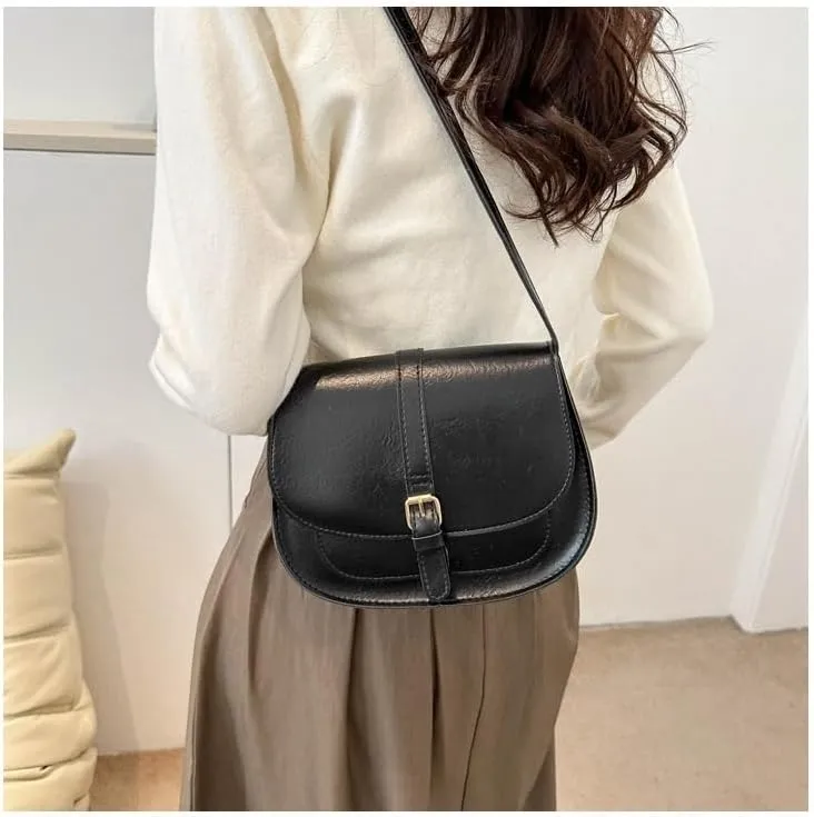 cross-body bag Solid Color Commuter Crossbody Saddle Bag